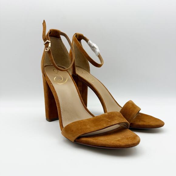Sam Edelman Womens Yaro Ankle Strap Sandal Heel Size US 8.5 Brown Suede NIB - Picture 4 of 12